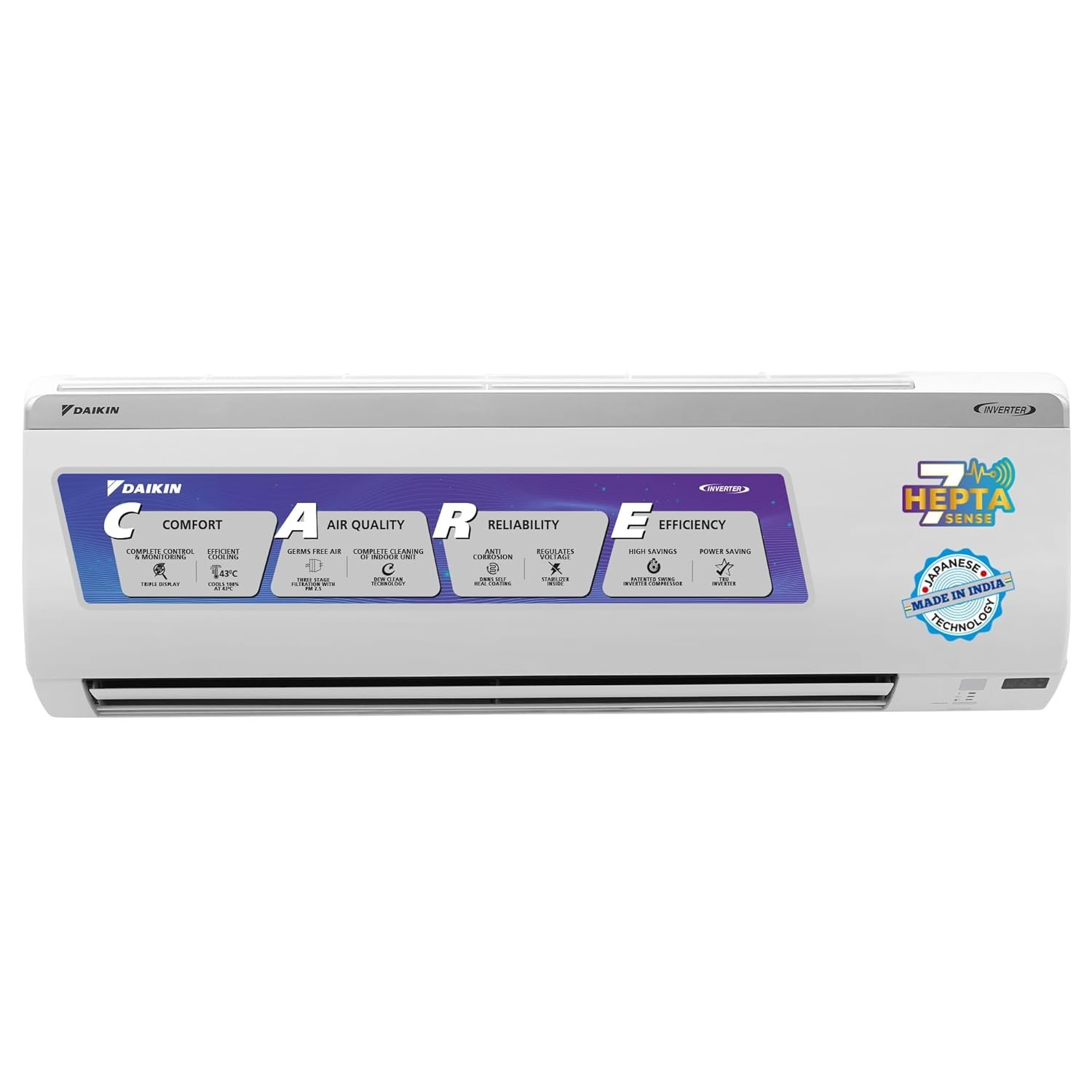 Daikin 1.5 Ton 3 Star Inverter Split AC (Copper, PM 2.5 Filter, Triple Display, Dew Clean Technology, Coanda Airflow, 2024 Model, MTKL50U, White) Daikin 1.5 Ton 3 Star Inverter Split AC (Copper, PM 2.5 Filter, Triple Display, Dew Clean Technology, Coanda Airflow, 2024 Model, MTKL50U, White)