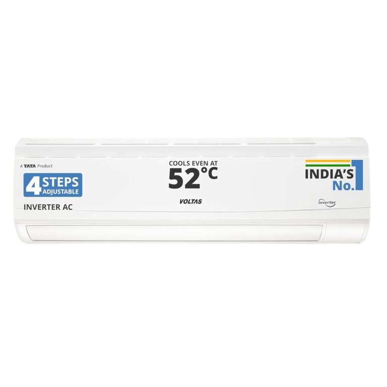 Voltas 1.5 ton 5 Star, Inverter Split AC (Copper, 4-in-1 Adjustable Mode, Anti-dust Filter, 185V Vectra CAR, White)